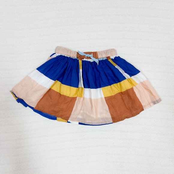 Hello Simone x Monoprix color block cute skirt sz 3-4 blue, peach, tan, yellow - Picture 7 of 7